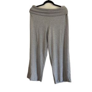 Splendid Short Lounge Pants Pull Up Soft Modal Rayon Gray Fold Over Waist Sz XL